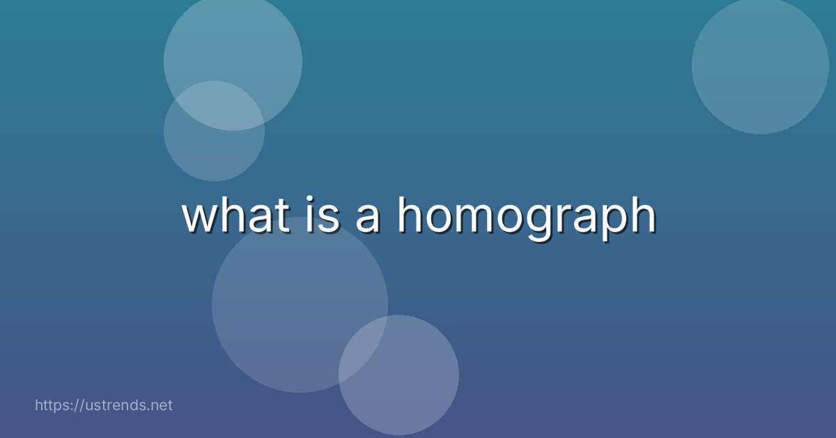 what is a homograph