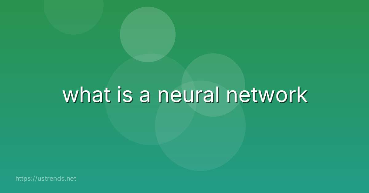 what is a neural network