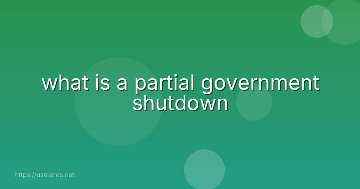 what is a partial government shutdown