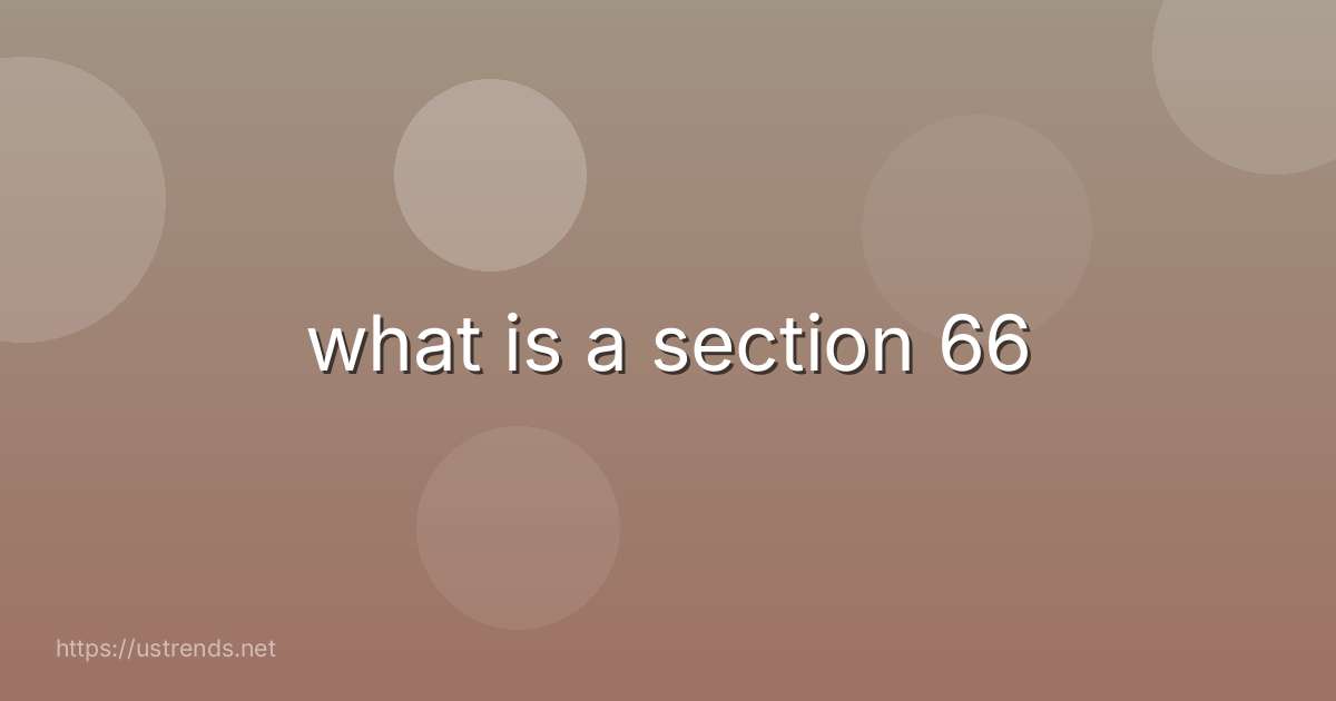 what is a section 66