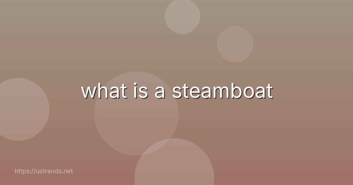 what is a steamboat