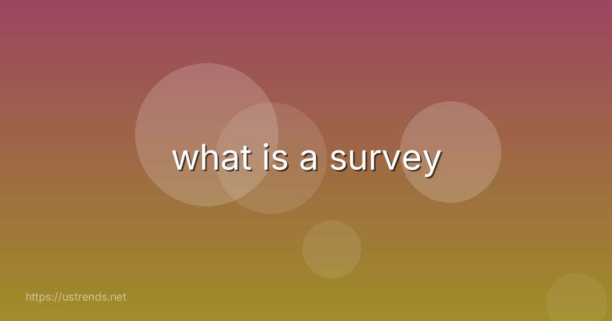 what is a survey