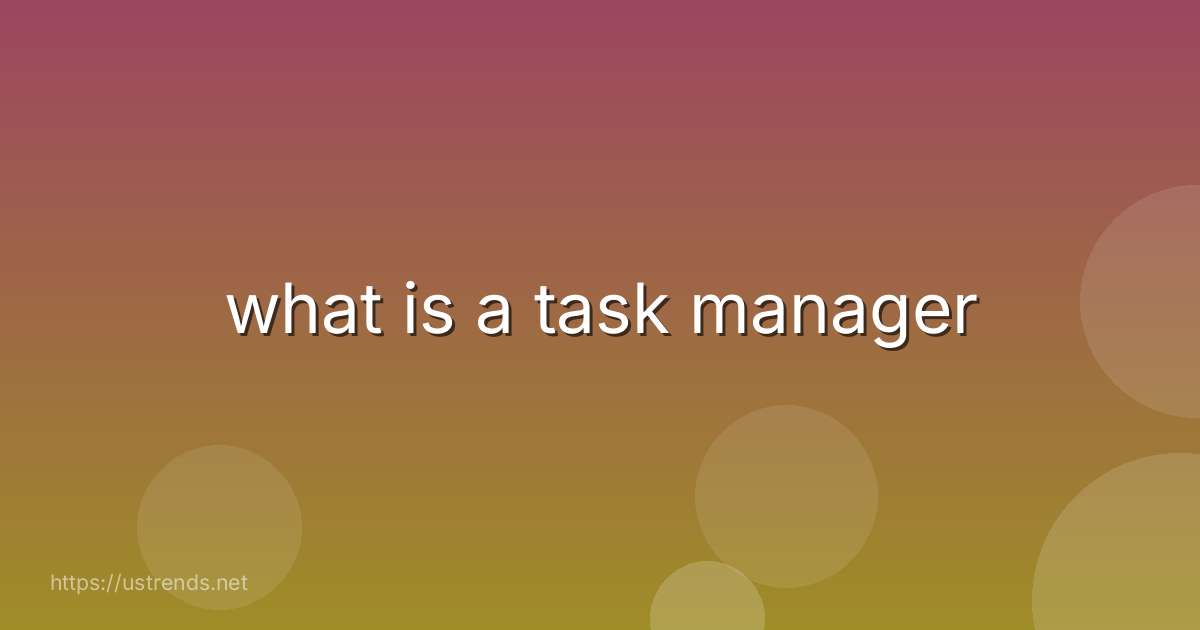 what is a task manager