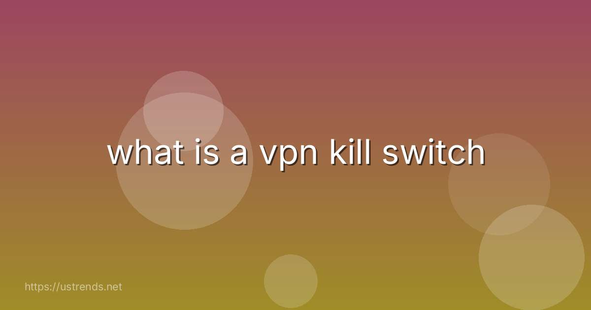 what is a vpn kill switch