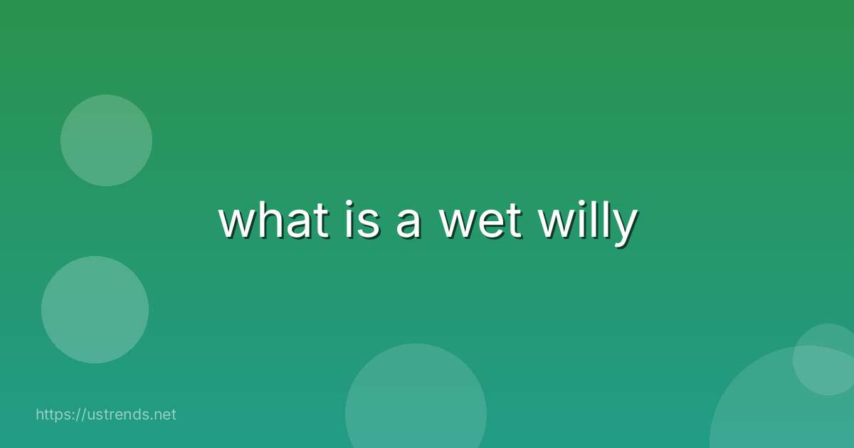 what is a wet willy