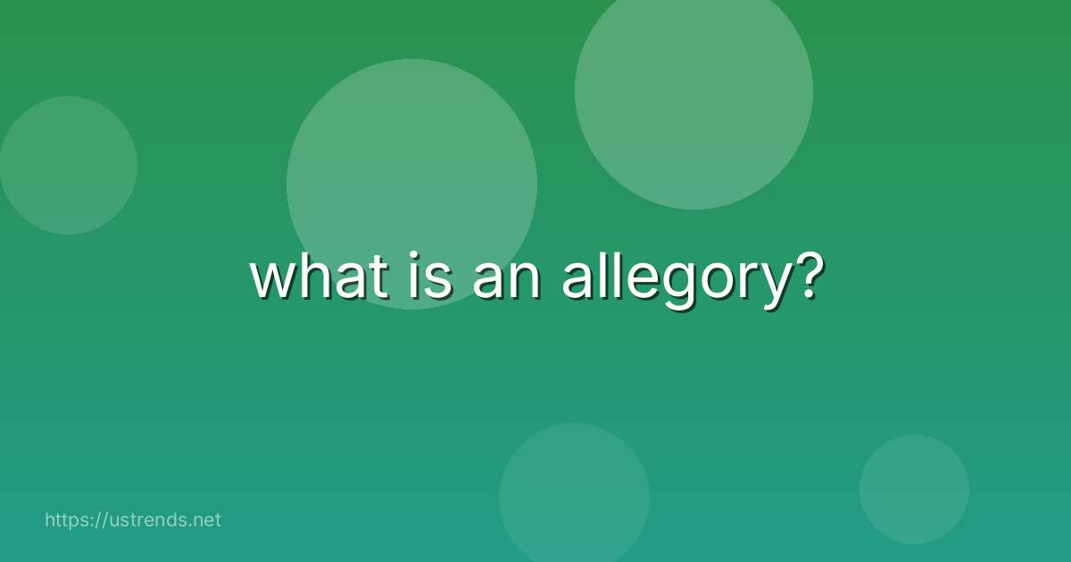 what is an allegory?