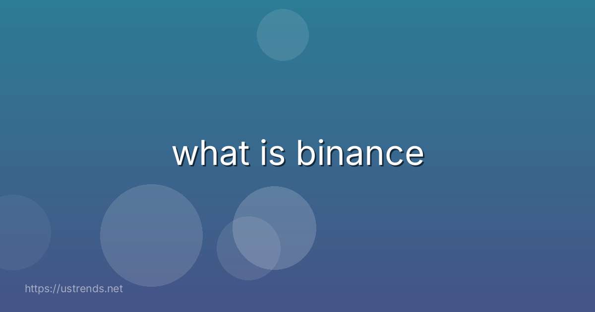 what is binance