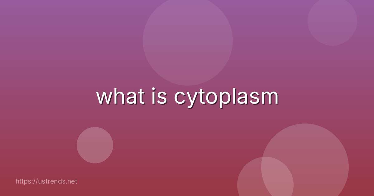 what is cytoplasm
