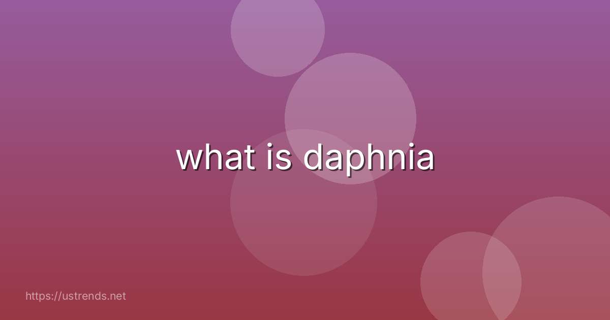 what is daphnia