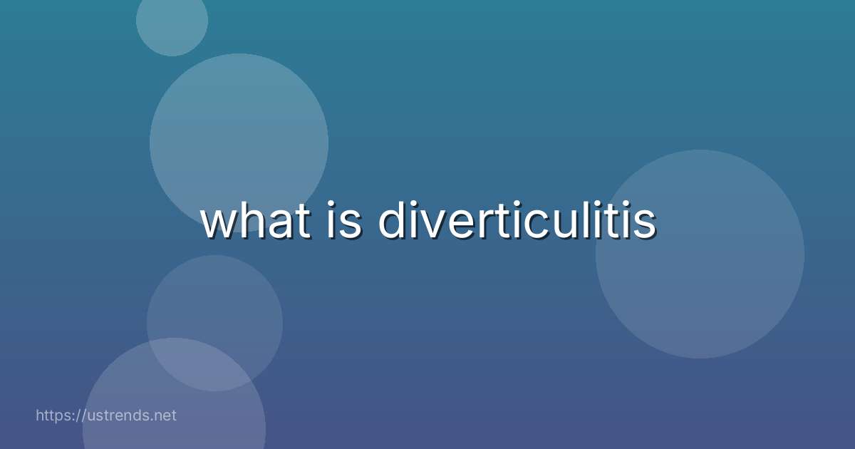 what is diverticulitis