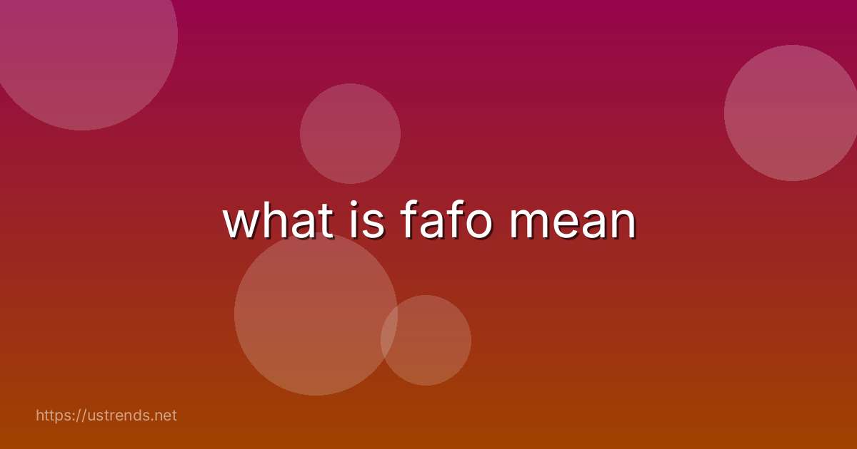 what is fafo mean