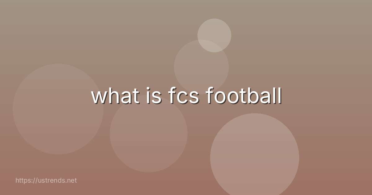 what is fcs football