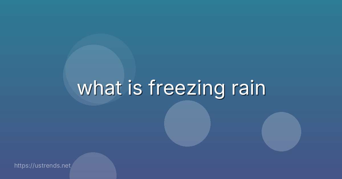 what is freezing rain