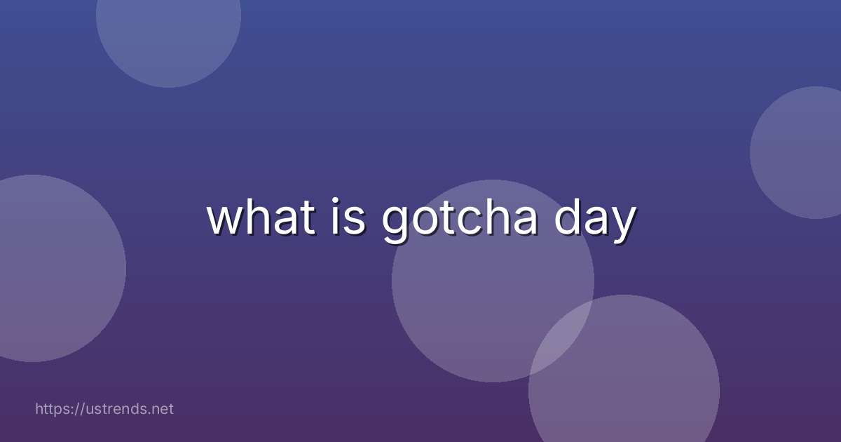 what is gotcha day
