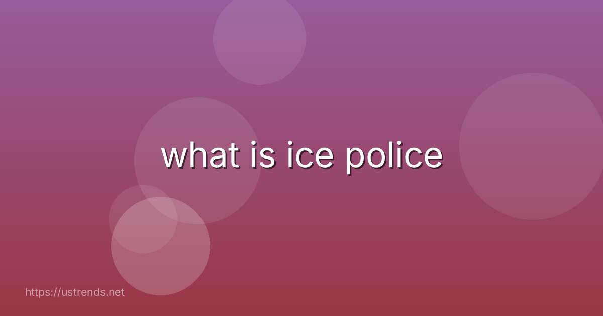 what is ice police
