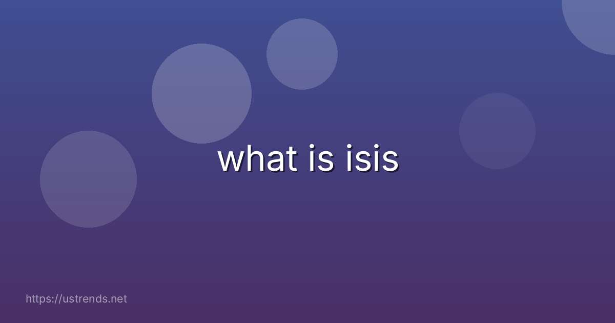 what is isis