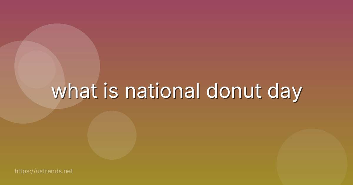 what is national donut day