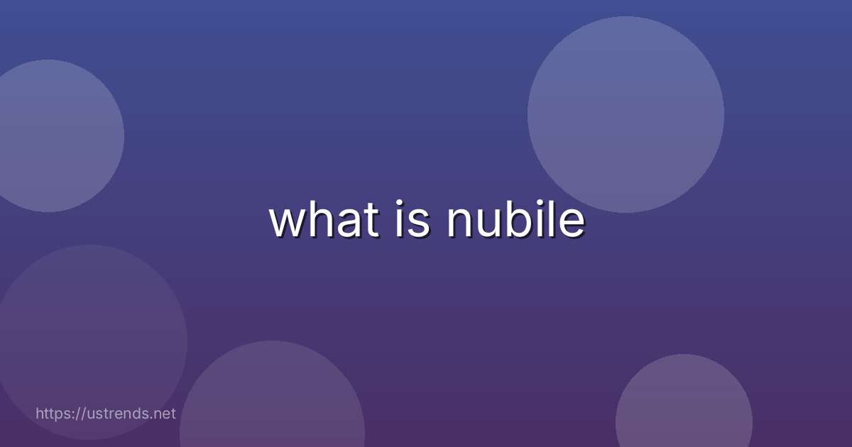 what is nubile