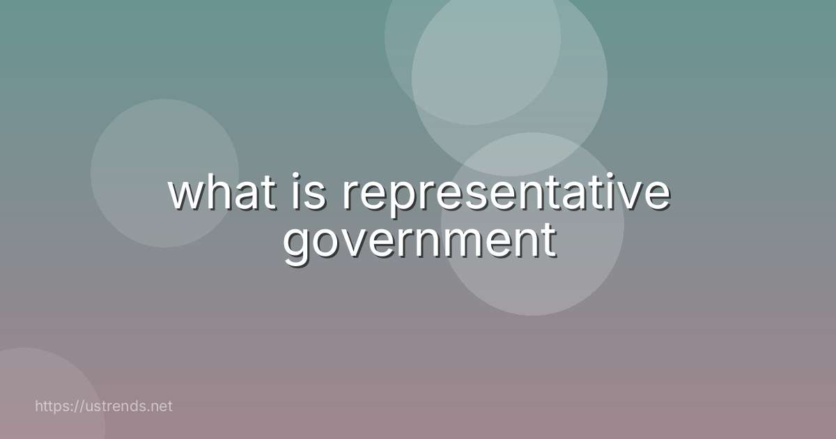 what is representative government