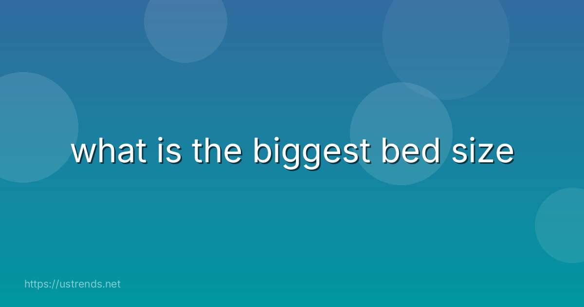 what is the biggest bed size