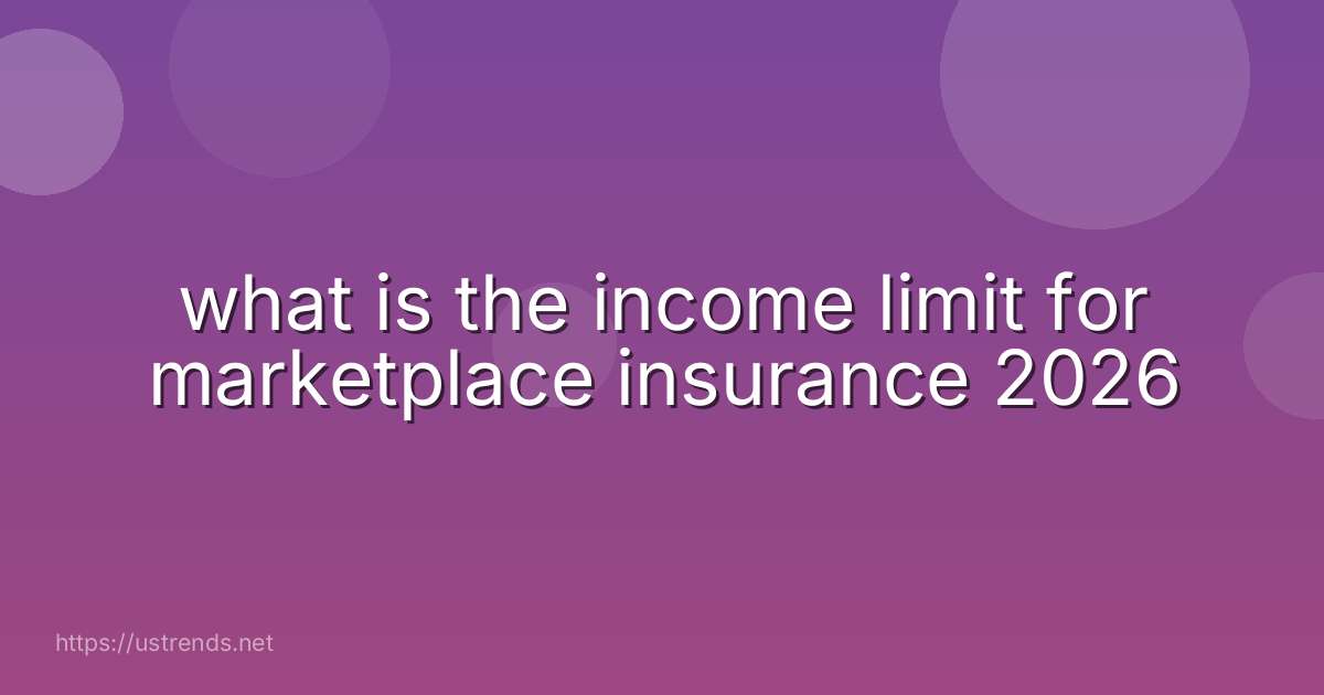 what is the income limit for marketplace insurance 2026