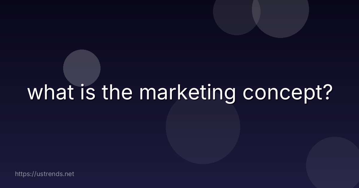what is the marketing concept?