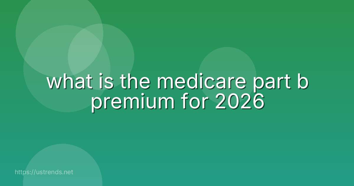 what is the medicare part b premium for 2026