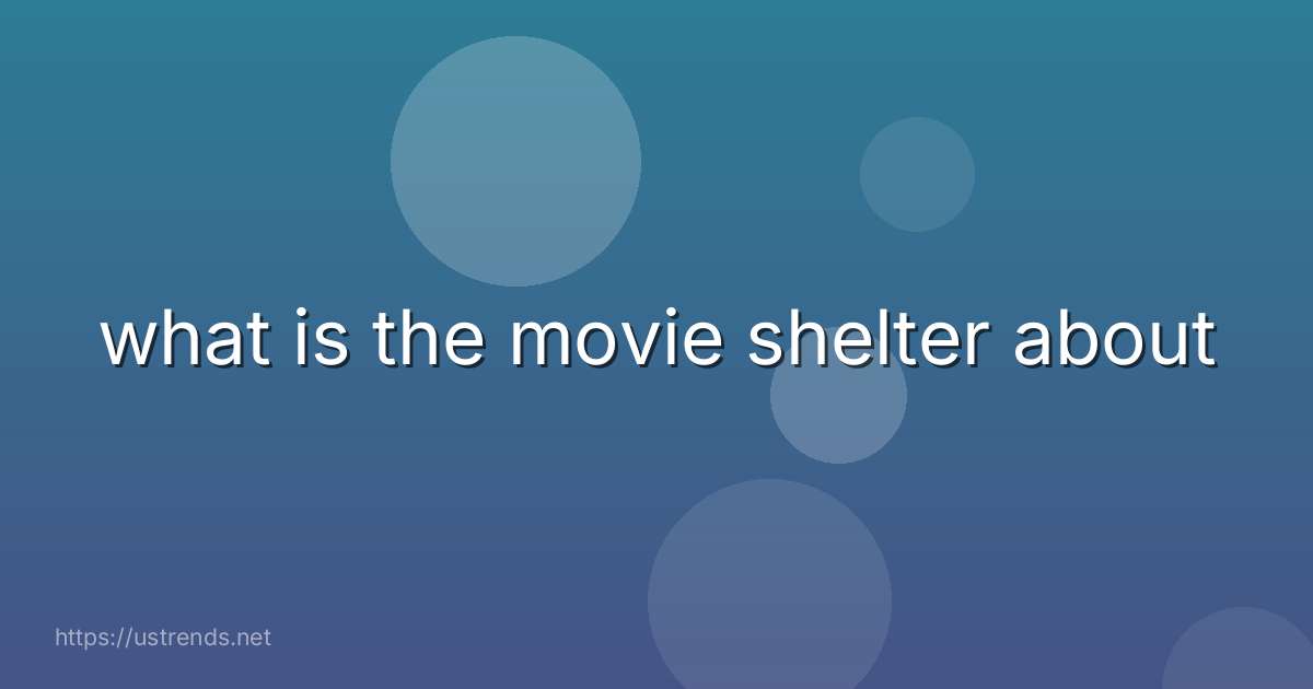 what is the movie shelter about