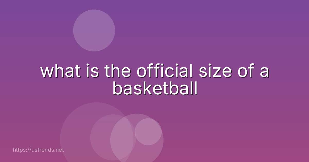 what is the official size of a basketball