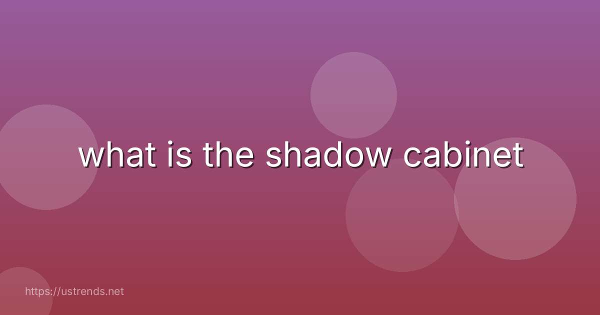 what is the shadow cabinet