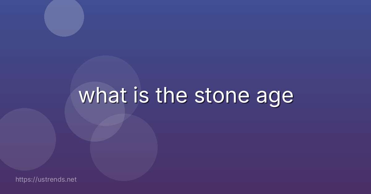 what is the stone age
