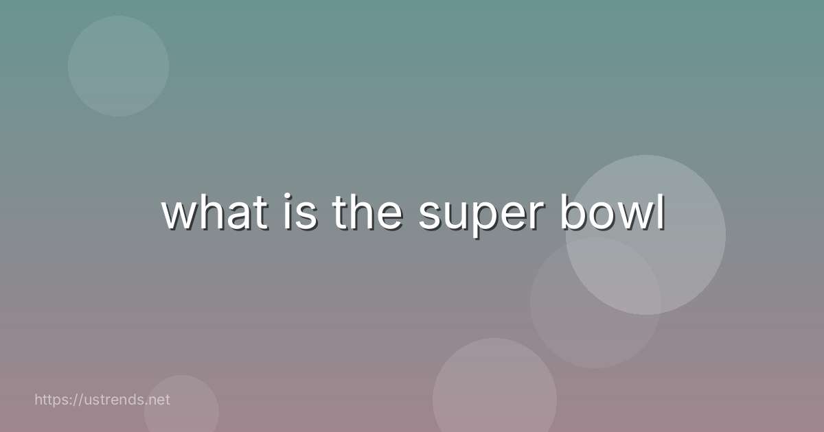 what is the super bowl