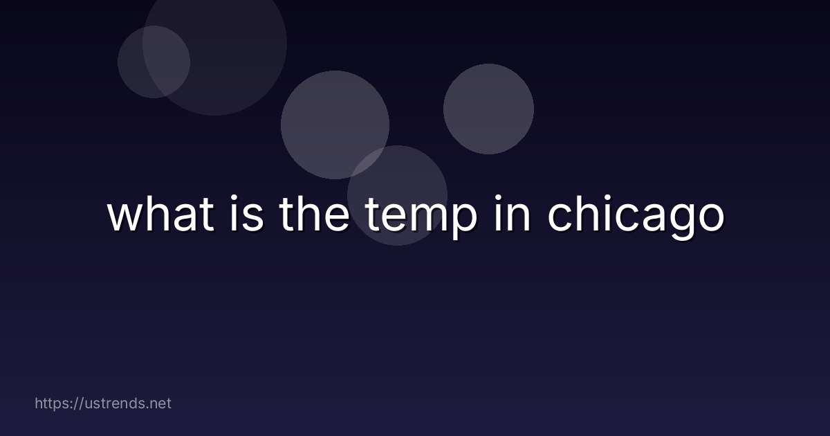 what is the temp in chicago
