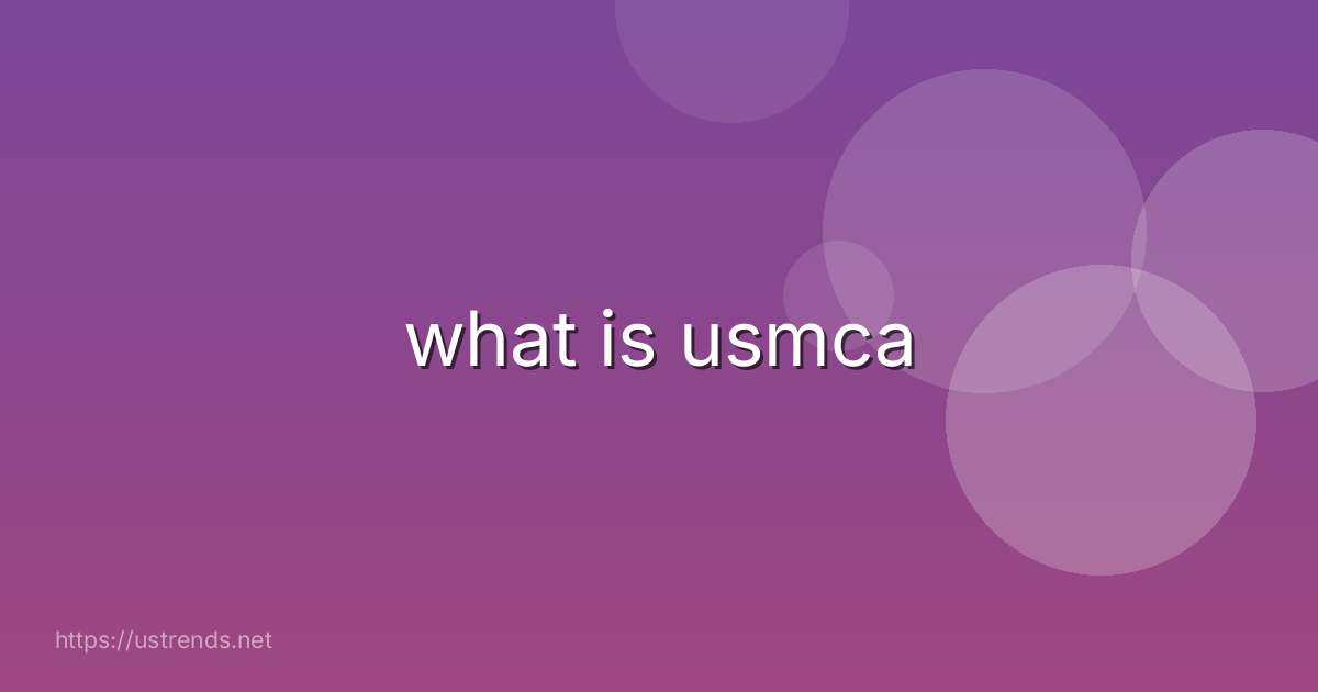 what is usmca