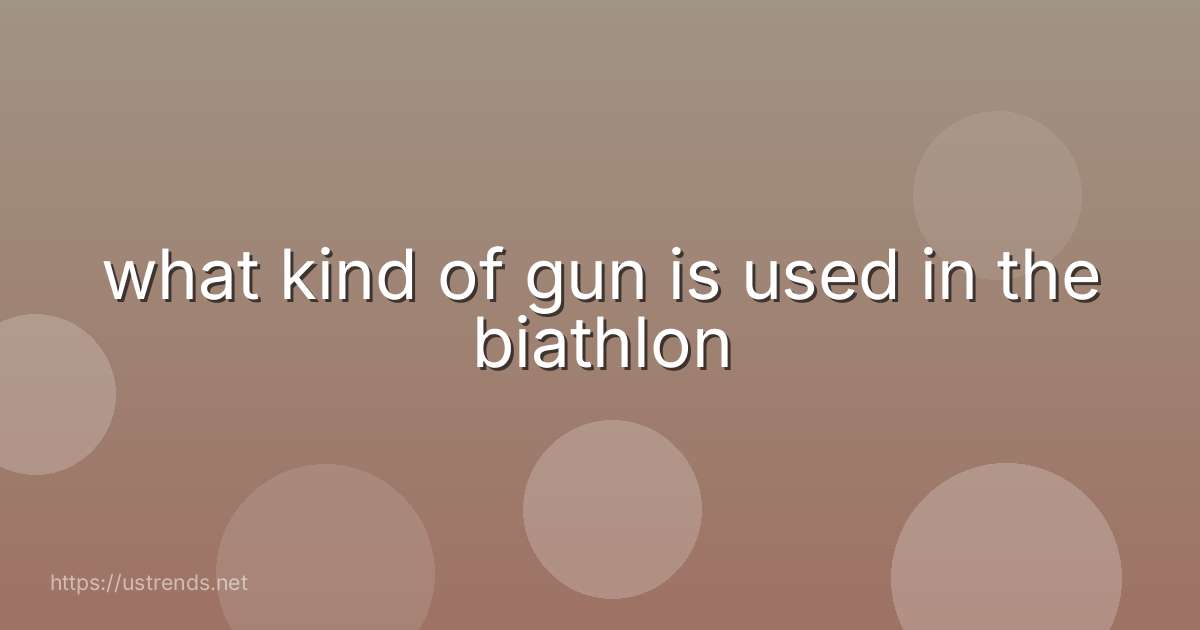what kind of gun is used in the biathlon