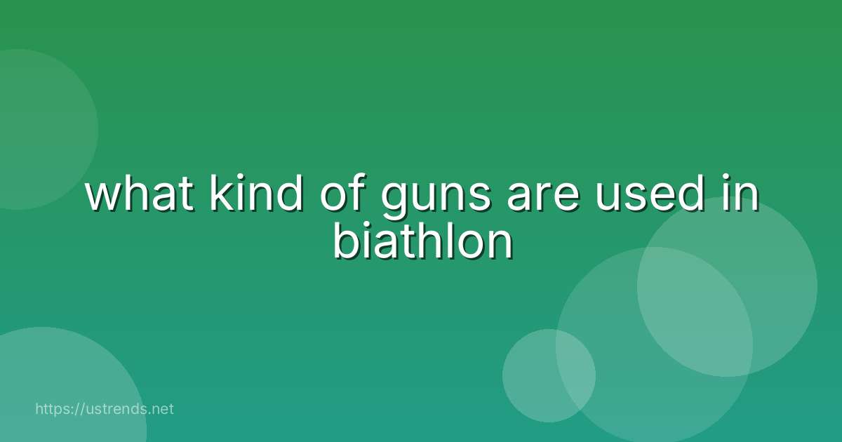 what kind of guns are used in biathlon