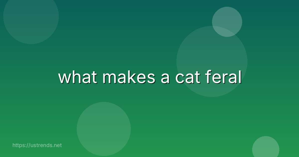 what makes a cat feral