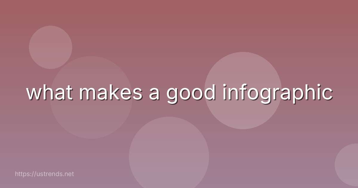what makes a good infographic