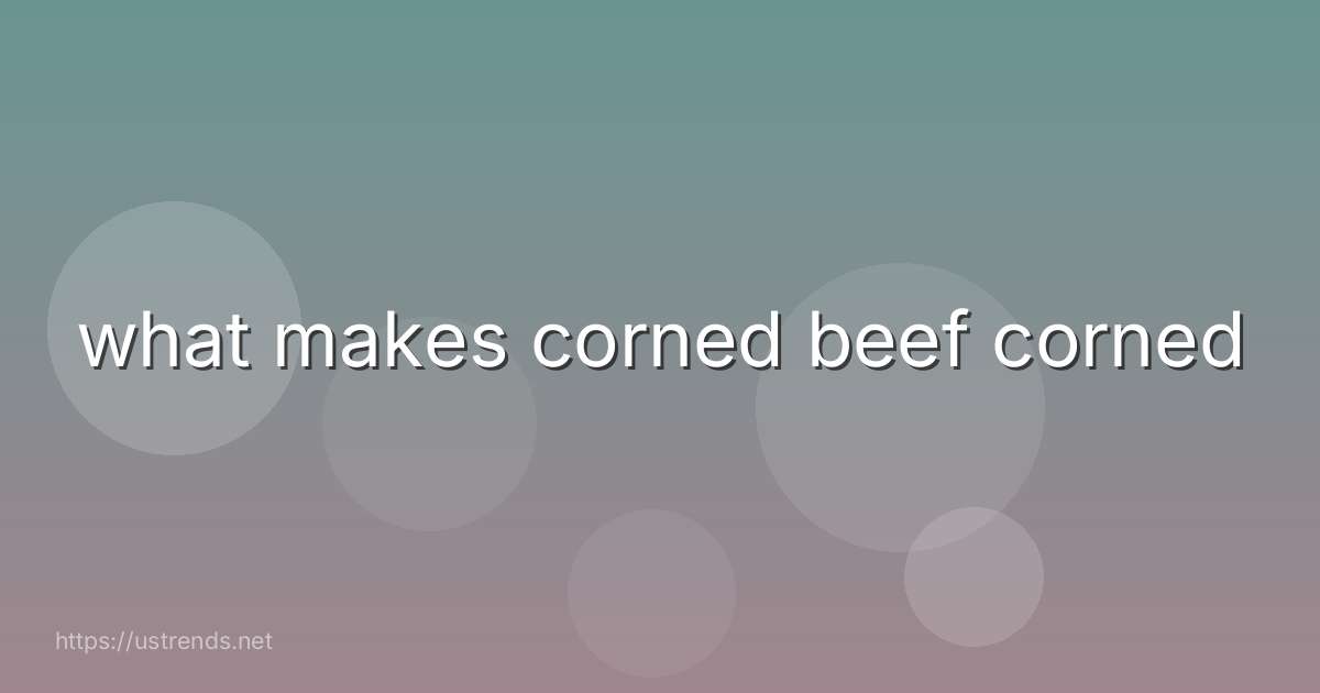 what makes corned beef corned