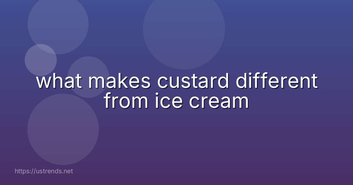 what makes custard different from ice cream