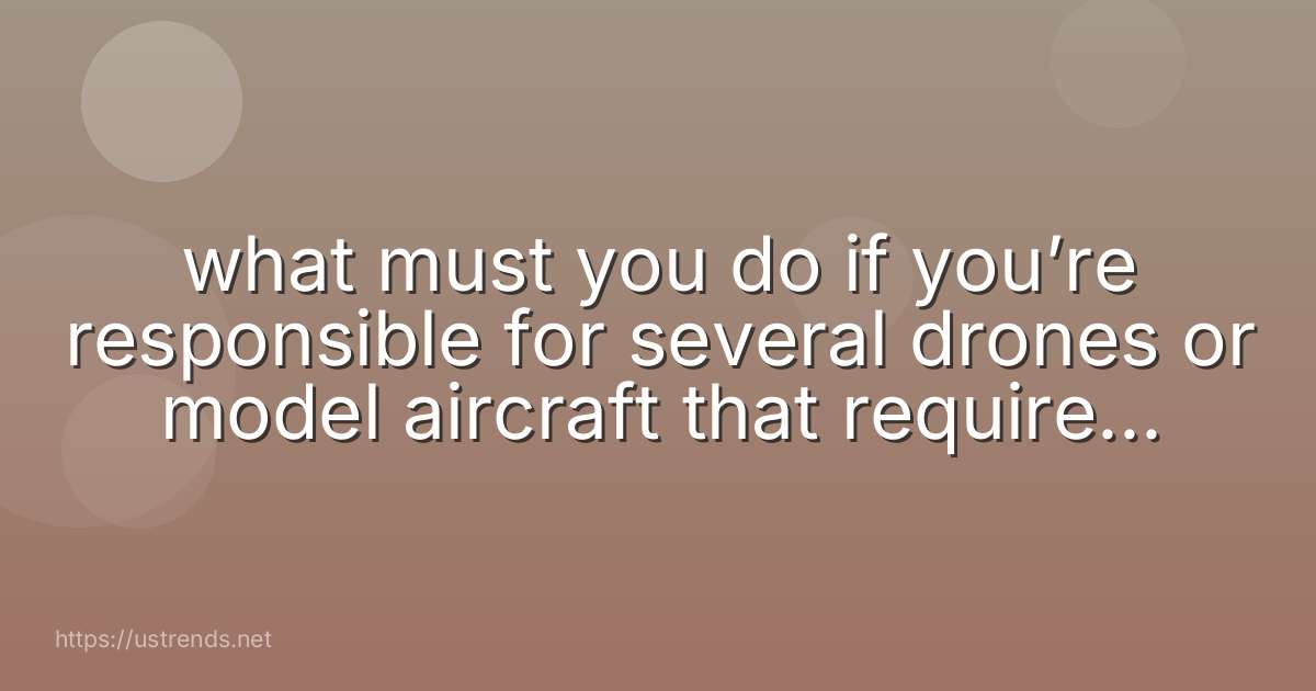 what must you do if you’re responsible for several drones or model aircraft that require an operator id?