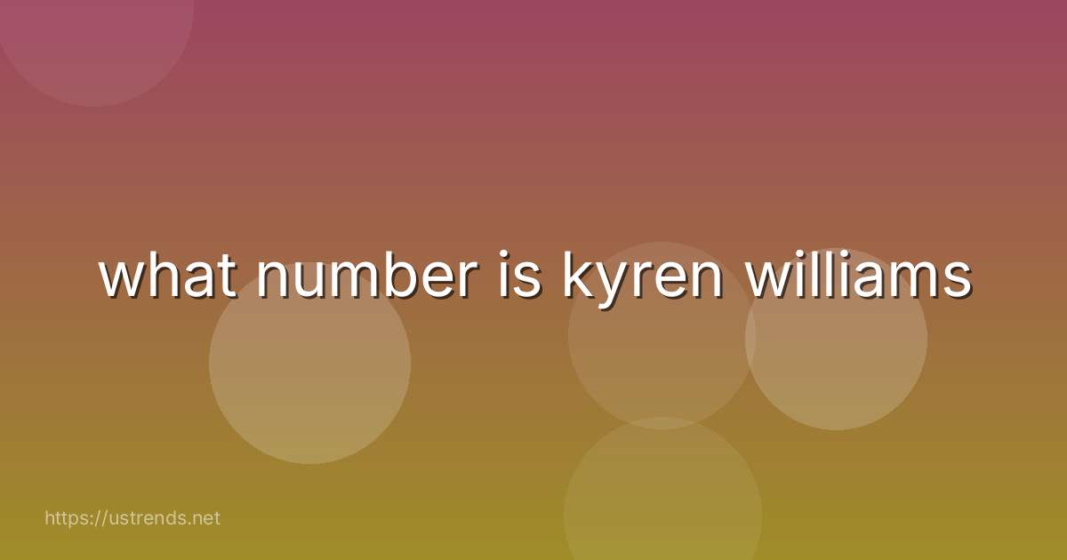 what number is kyren williams