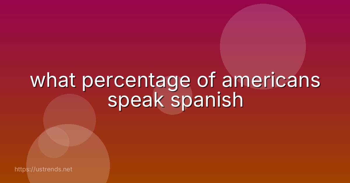 what percentage of americans speak spanish