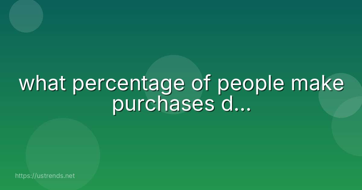 what percentage of people make purchases d...