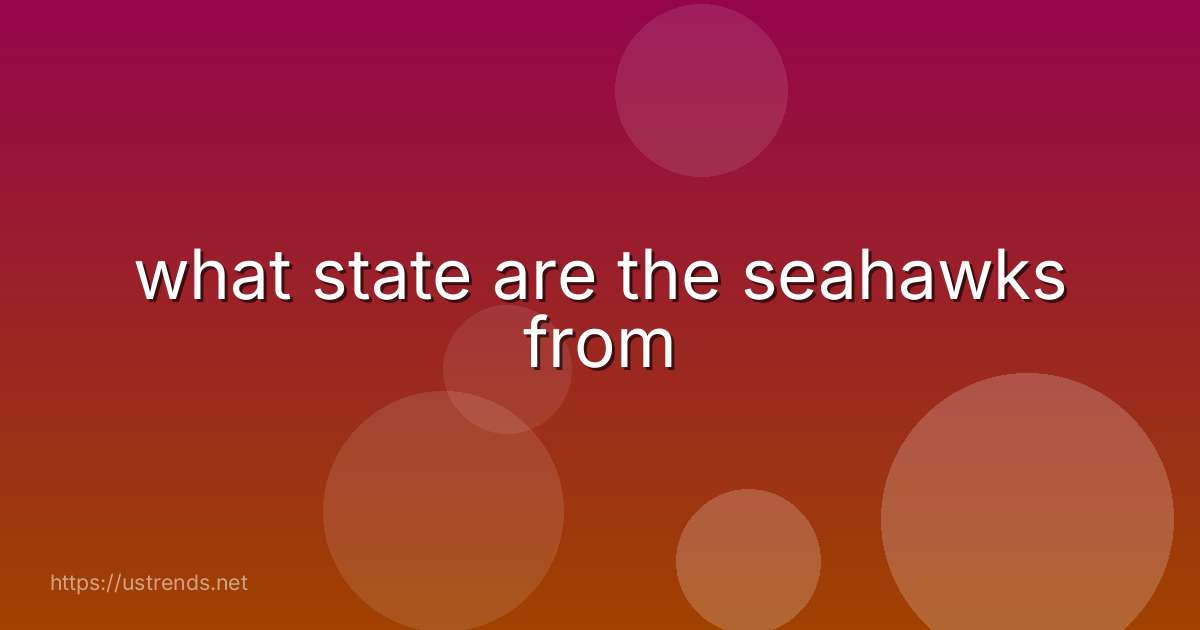 what state are the seahawks from