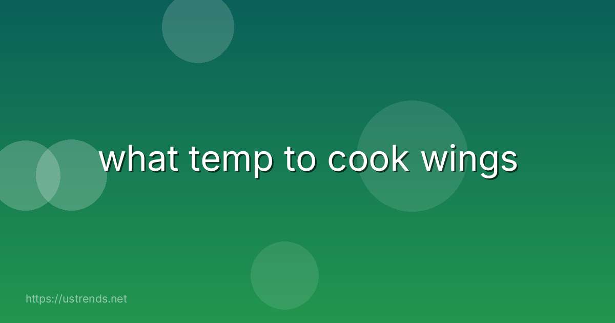 what temp to cook wings