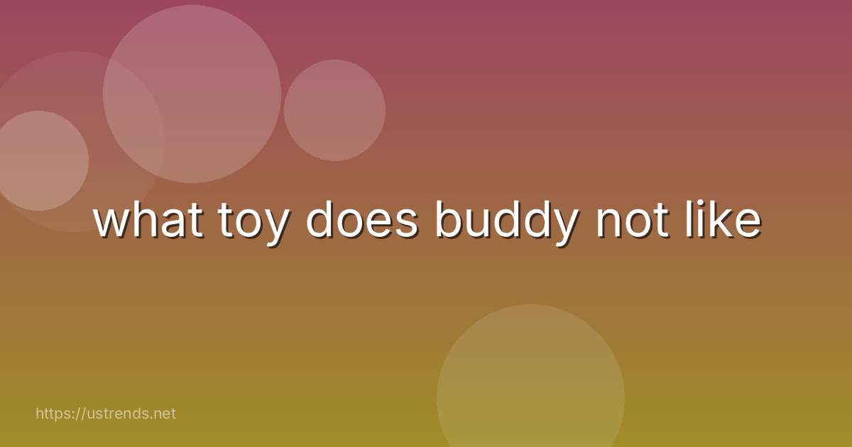 what toy does buddy not like