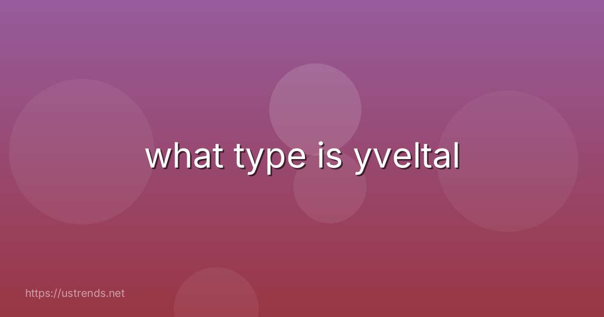 what type is yveltal