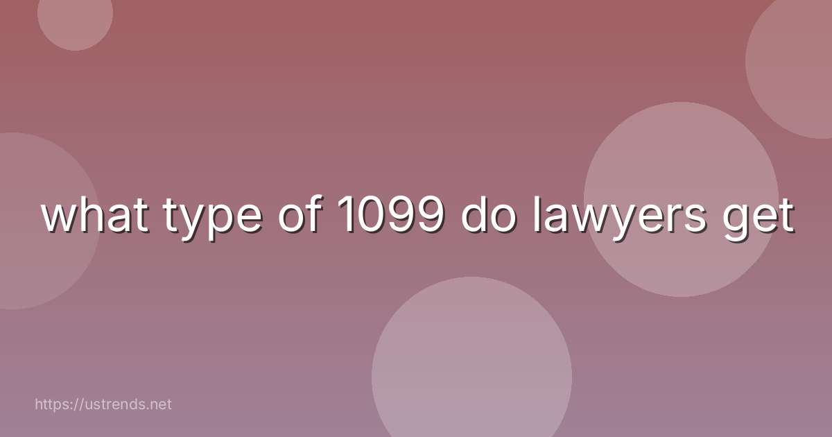 what type of 1099 do lawyers get