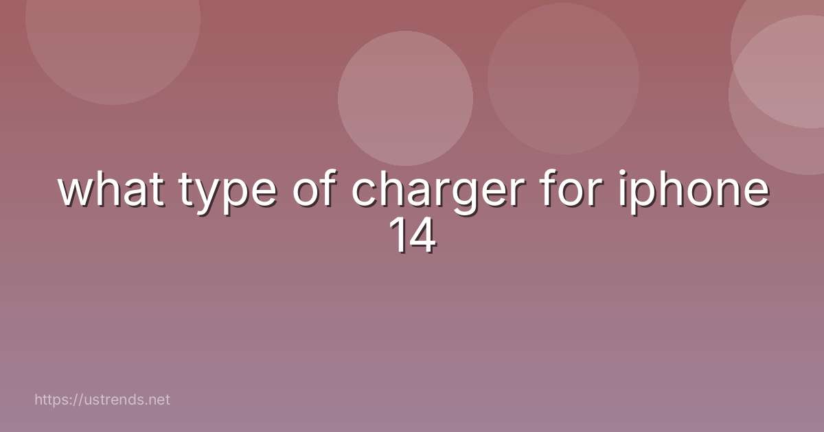 what type of charger for iphone 14